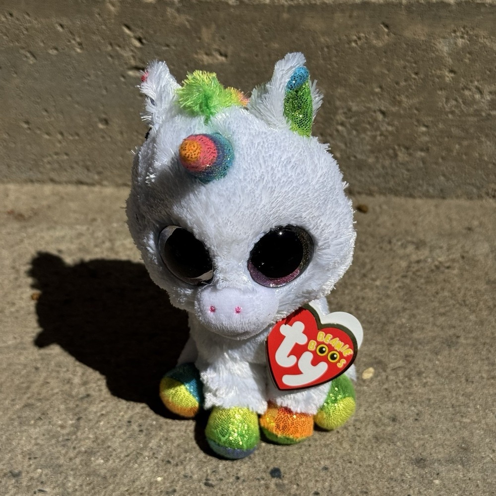 TY Beanie Boos PIXY the Unicorn (Glitter Eyes) 10" - Flaw